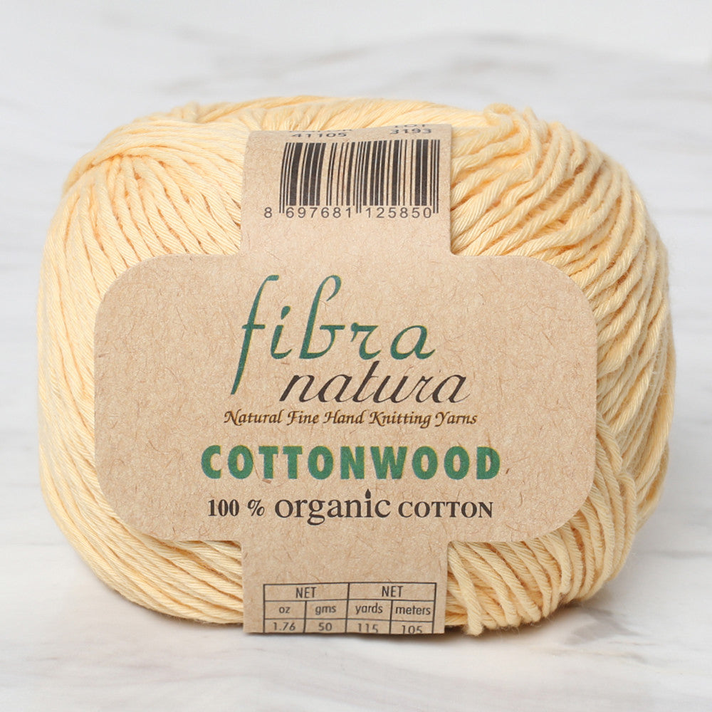 Fibra Natura Cottonwood Sarı El Örgü İpi - 41105
